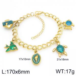 Stainless Steel Gold-plating Bracelet - KB207962-Z