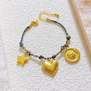 Stainless Steel Gold-plating Bracelet - KB207963-SXSJ