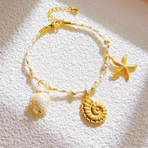 Stainless Steel Gold-plating Bracelet - KB207965-SXSJ