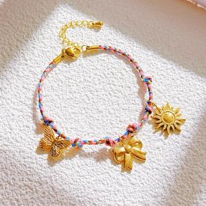 Stainless Steel Gold-plating Bracelet - KB207966-SXSJ