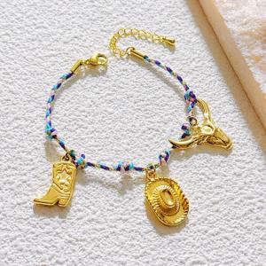 Stainless Steel Gold-plating Bracelet - KB207971-SXSJ