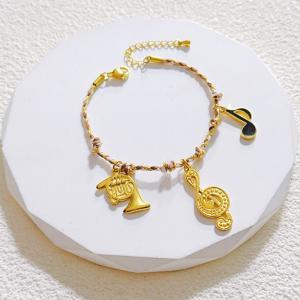 Stainless Steel Gold-plating Bracelet - KB207974-SXSJ