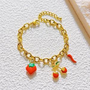 Stainless Steel Gold-plating Bracelet - KB207979-SXSJ