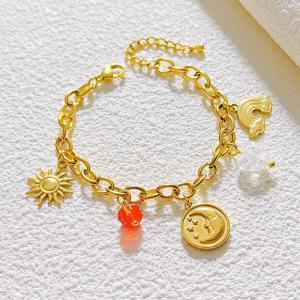 Stainless Steel Gold-plating Bracelet - KB207980-SXSJ