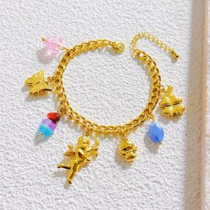 Stainless Steel Gold-plating Bracelet - KB207981-SXSJ