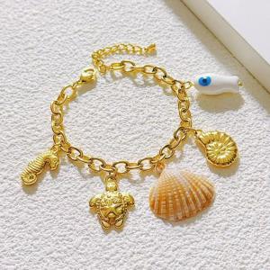 Stainless Steel Gold-plating Bracelet - KB207982-SXSJ