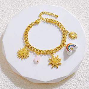 Stainless Steel Gold-plating Bracelet - KB207984-SXSJ