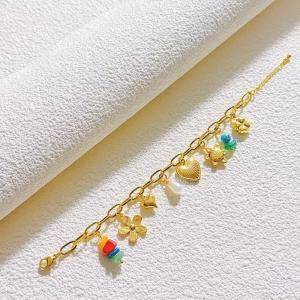 Stainless Steel Gold-plating Bracelet - KB207985-SXSJ