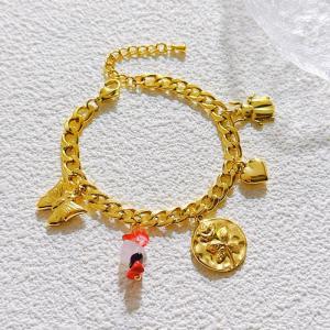 Stainless Steel Gold-plating Bracelet - KB207989-SXSJ