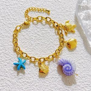 Stainless Steel Gold-plating Bracelet - KB207991-SXSJ