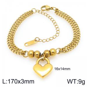 Stainless Steel Gold-plating Bracelet - KB207998-Z