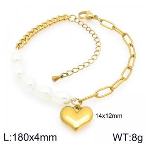 Stainless Steel Gold-plating Bracelet - KB208002-Z