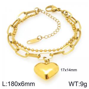 Stainless Steel Gold-plating Bracelet - KB208006-Z