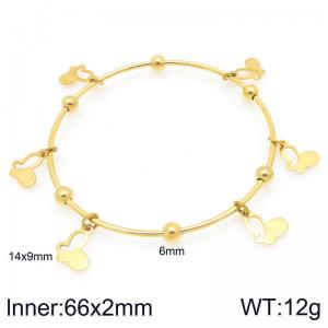 Stainless Steel Gold-plating Bracelet - KB208015-Z