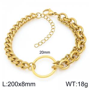 Stainless Steel Gold-plating Bracelet - KB208020-Z