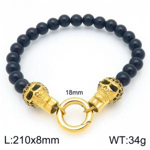 Stainless Skull Bracelet - KB208054-KJX