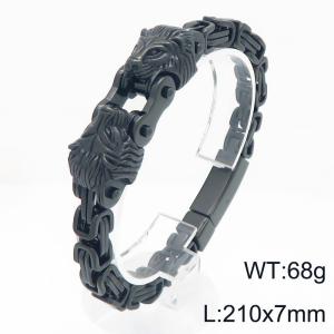 Stainless Steel Black-plating Bracelet - KB208298-KFC