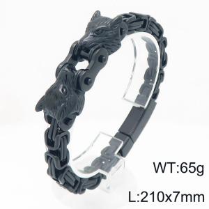 Stainless Steel Black-plating Bracelet - KB208302-KFC