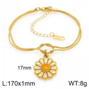 Stainless Steel Gold-plating Bracelet - KB208373-Z