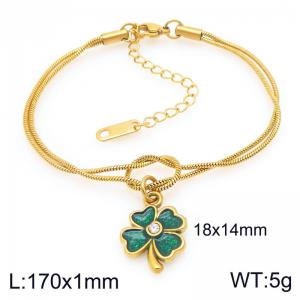 Stainless Steel Gold-plating Bracelet - KB208375-Z