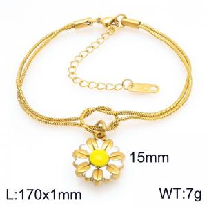 Stainless Steel Gold-plating Bracelet - KB208377-Z