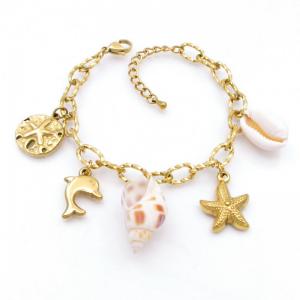 Stainless Steel Gold-plating Bracelet - KB208536-HM