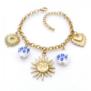 Stainless Steel Gold-plating Bracelet - KB208537-HM