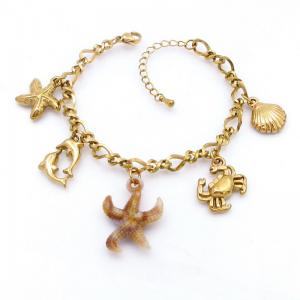 Stainless Steel Gold-plating Bracelet - KB208538-HM