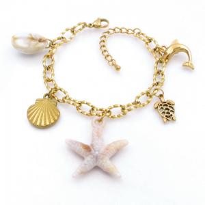 Stainless Steel Gold-plating Bracelet - KB208539-HM