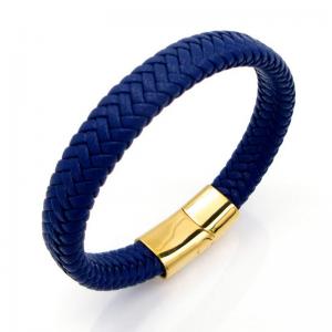 Stainless Steel Leather Bracelet - KB208569-JZ
