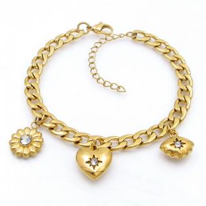 Stainless Steel Gold-plating Bracelet - KB208652-TJG