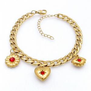 Stainless Steel Gold-plating Bracelet - KB208655-TJG