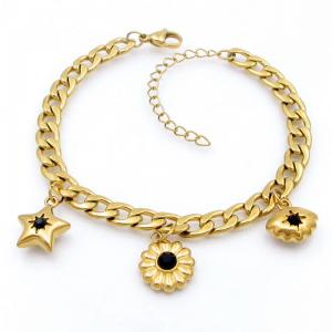 Stainless Steel Gold-plating Bracelet - KB208659-TJG