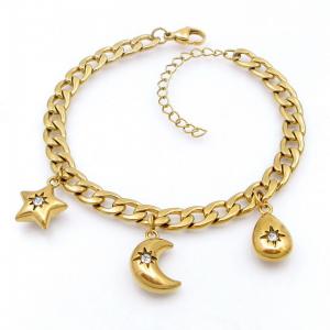 Stainless Steel Gold-plating Bracelet - KB208661-TJG