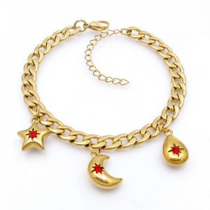 Stainless Steel Gold-plating Bracelet - KB208663-TJG