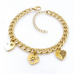 Stainless Steel Gold-plating Bracelet - KB208681-TJG