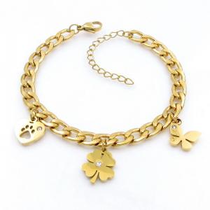 Stainless Steel Gold-plating Bracelet - KB208682-TJG
