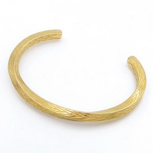 Stainless Steel Gold-plating Bangle - KB208718-YH