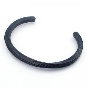 Stainless Steel Black-plating Bangle - KB208719-YH