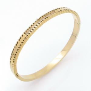 Stainless Steel Stone Bangle - KB208805-YH