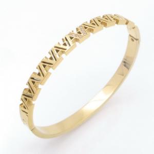 Stainless Steel Stone Bangle - KB208813-YH