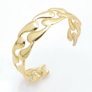 Stainless Steel Gold-plating Bangle - KB208822-SP