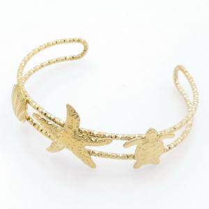 Stainless Steel Gold-plating Bangle - KB208823-SP