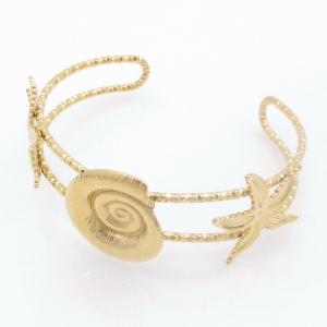 Stainless Steel Gold-plating Bangle - KB208825-SP