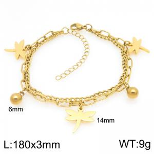 Stainless Steel Gold-plating Bracelet - KB208866-Z