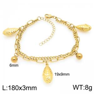 Stainless Steel Gold-plating Bracelet - KB208902-Z