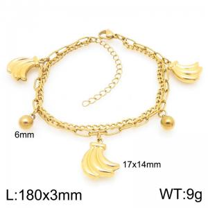 Stainless Steel Gold-plating Bracelet - KB208904-Z