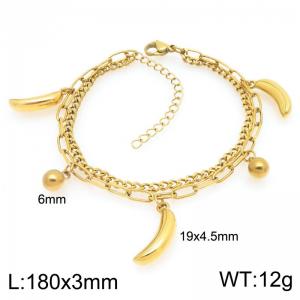 Stainless Steel Gold-plating Bracelet - KB208906-Z