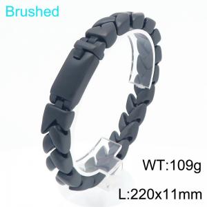 Stainless Steel Black-plating Bracelet - KB208918-KJX