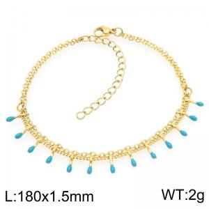 Stainless Steel Gold-plating Bracelet - KB209024-Z